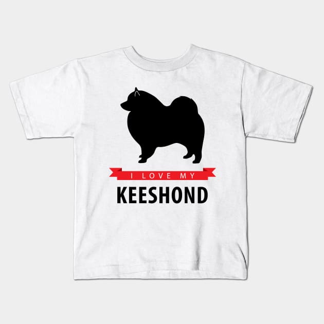 I Love My Keeshond Kids T-Shirt by millersye